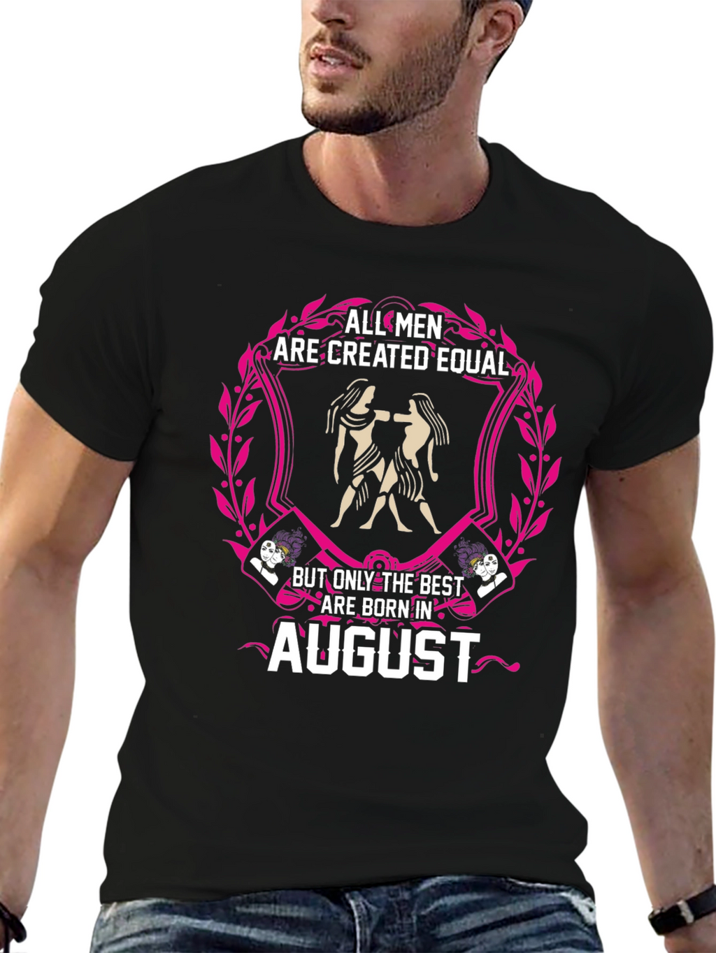 August Birthday Gemini Mens Graphic Tee