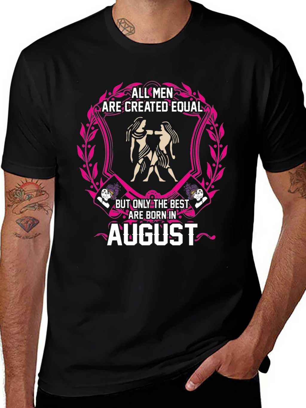 August Birthday Gemini Mens Graphic Tee