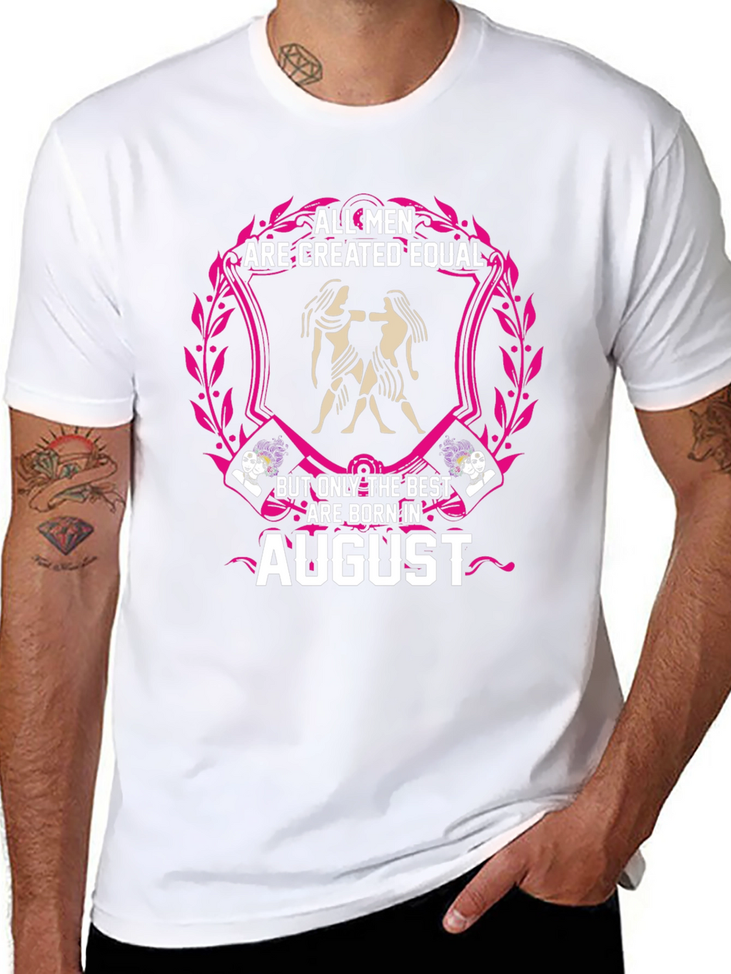 August Birthday Gemini Mens Graphic Tee