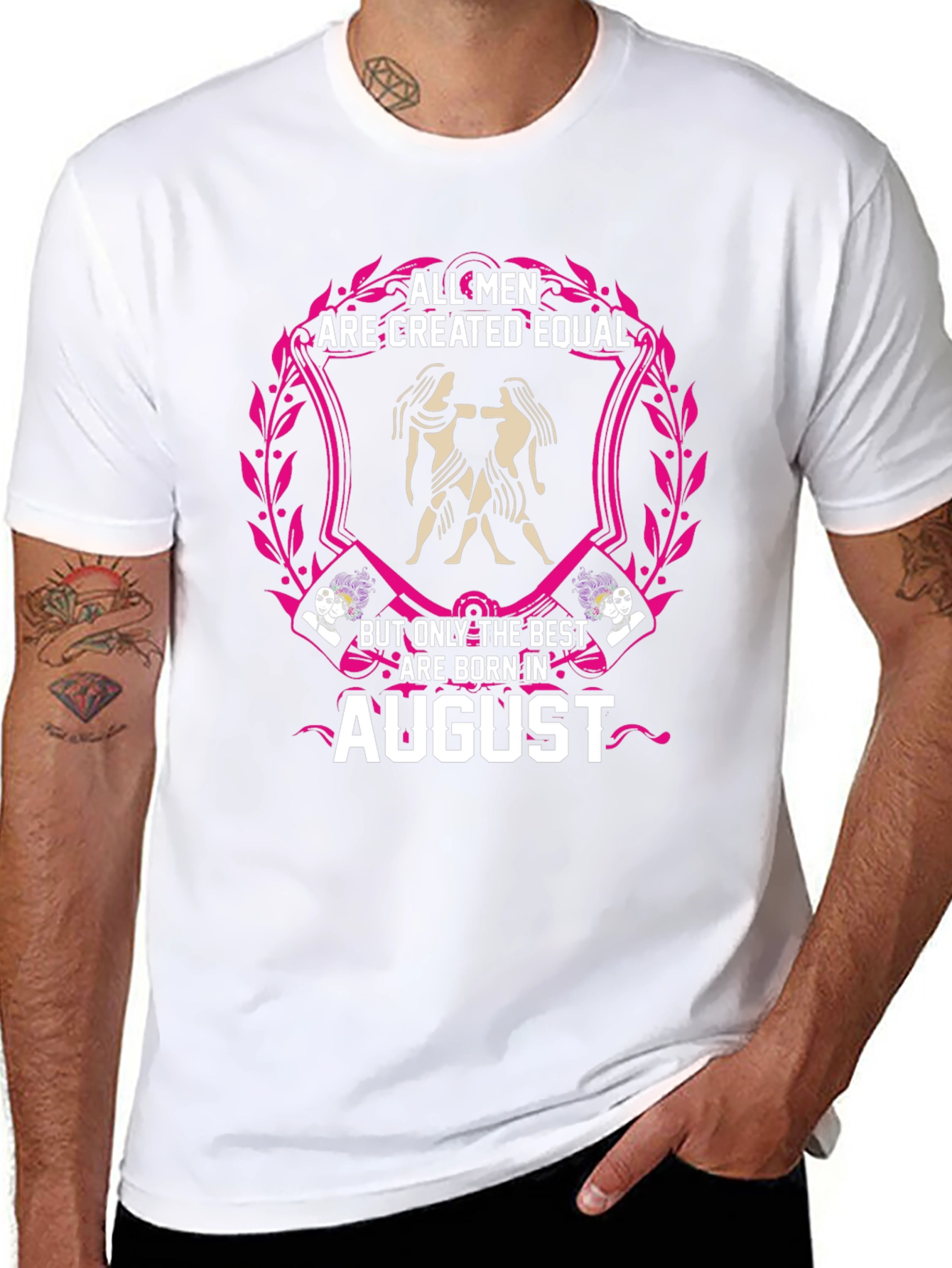 August Birthday Gemini Mens Graphic Tee
