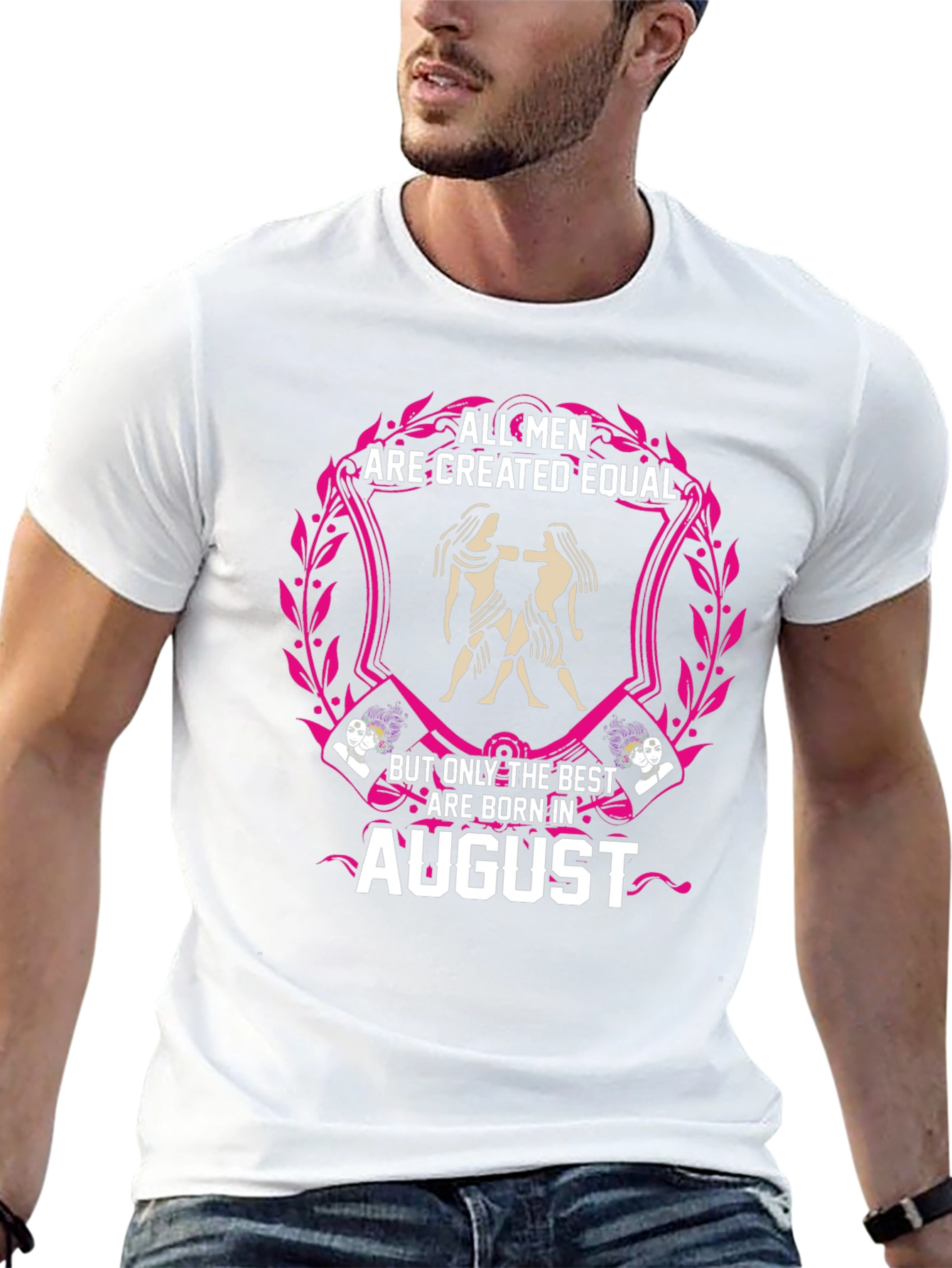 August Birthday Gemini Mens Graphic Tee