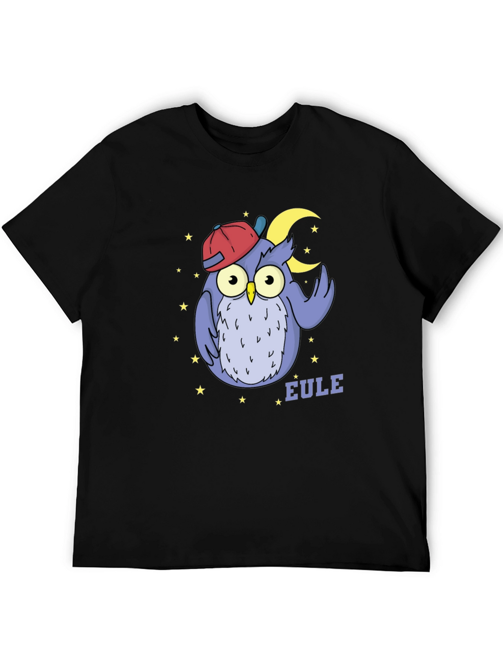 Owl with Cap T-Shirt - Cute Cartoon Design