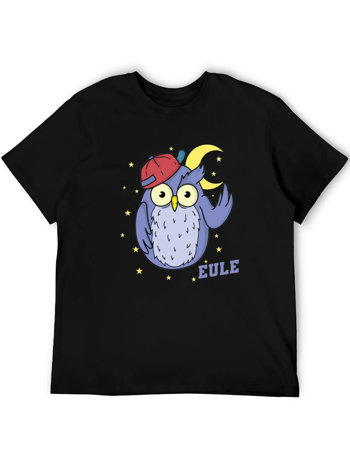Owl with Cap T-Shirt - Cute Cartoon Design