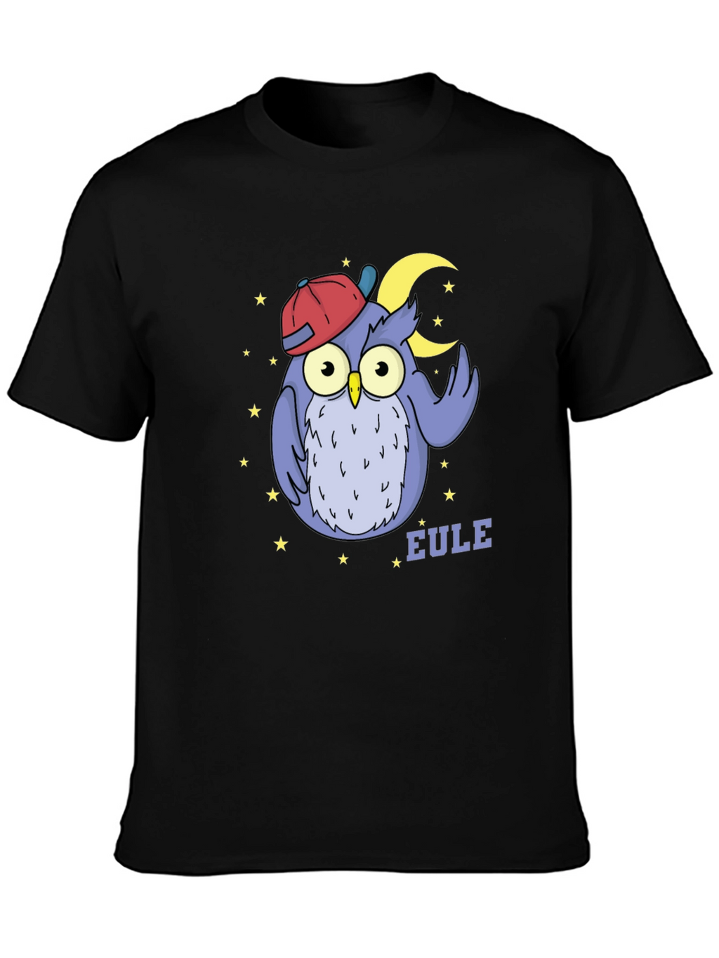 Owl with Cap T-Shirt - Cute Cartoon Design