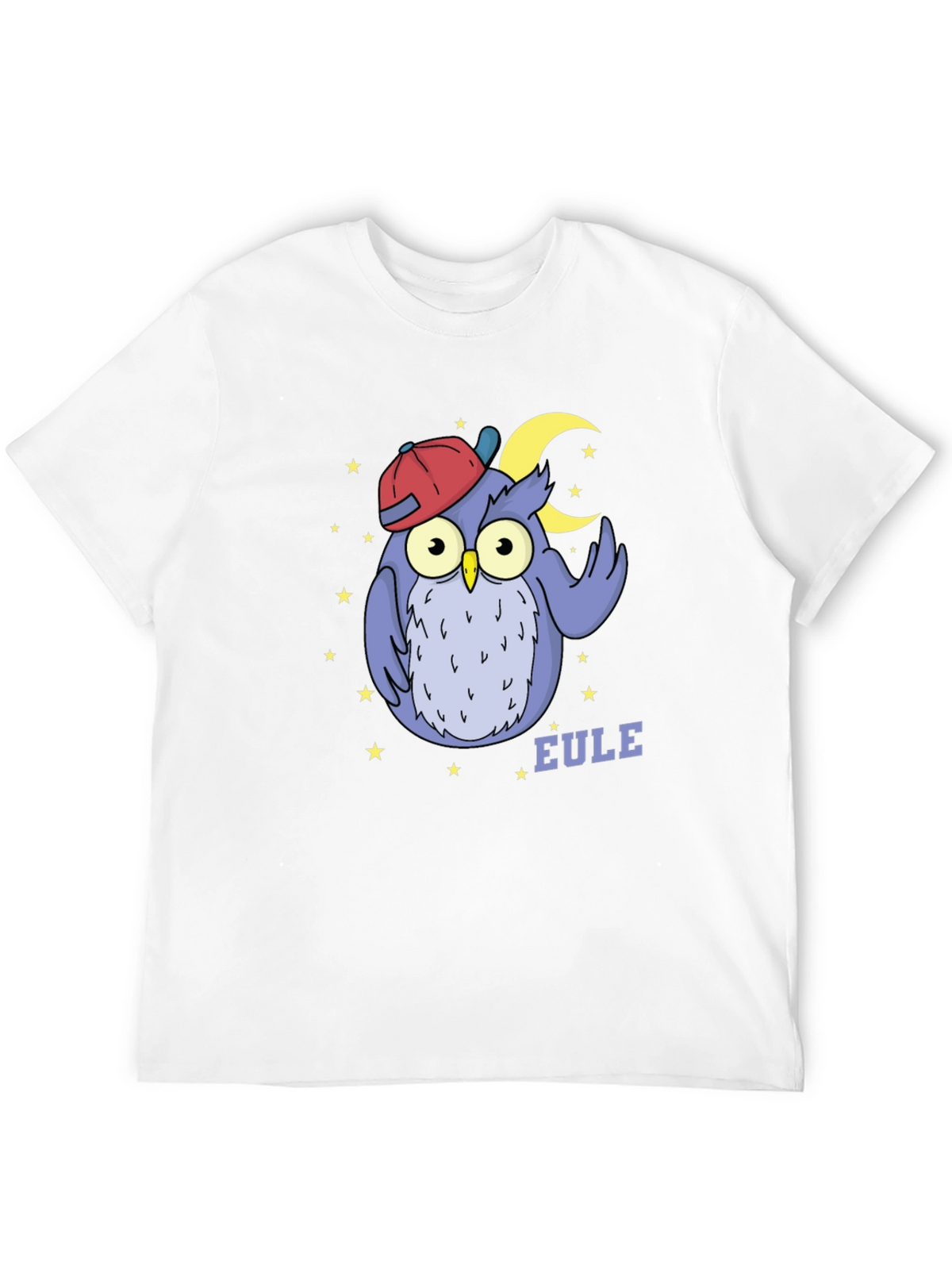 Owl with Cap T-Shirt - Cute Cartoon Design