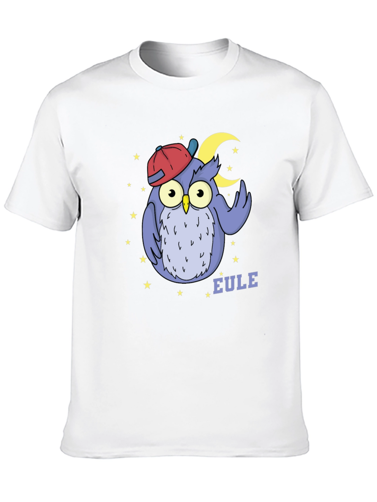Owl with Cap T-Shirt - Cute Cartoon Design