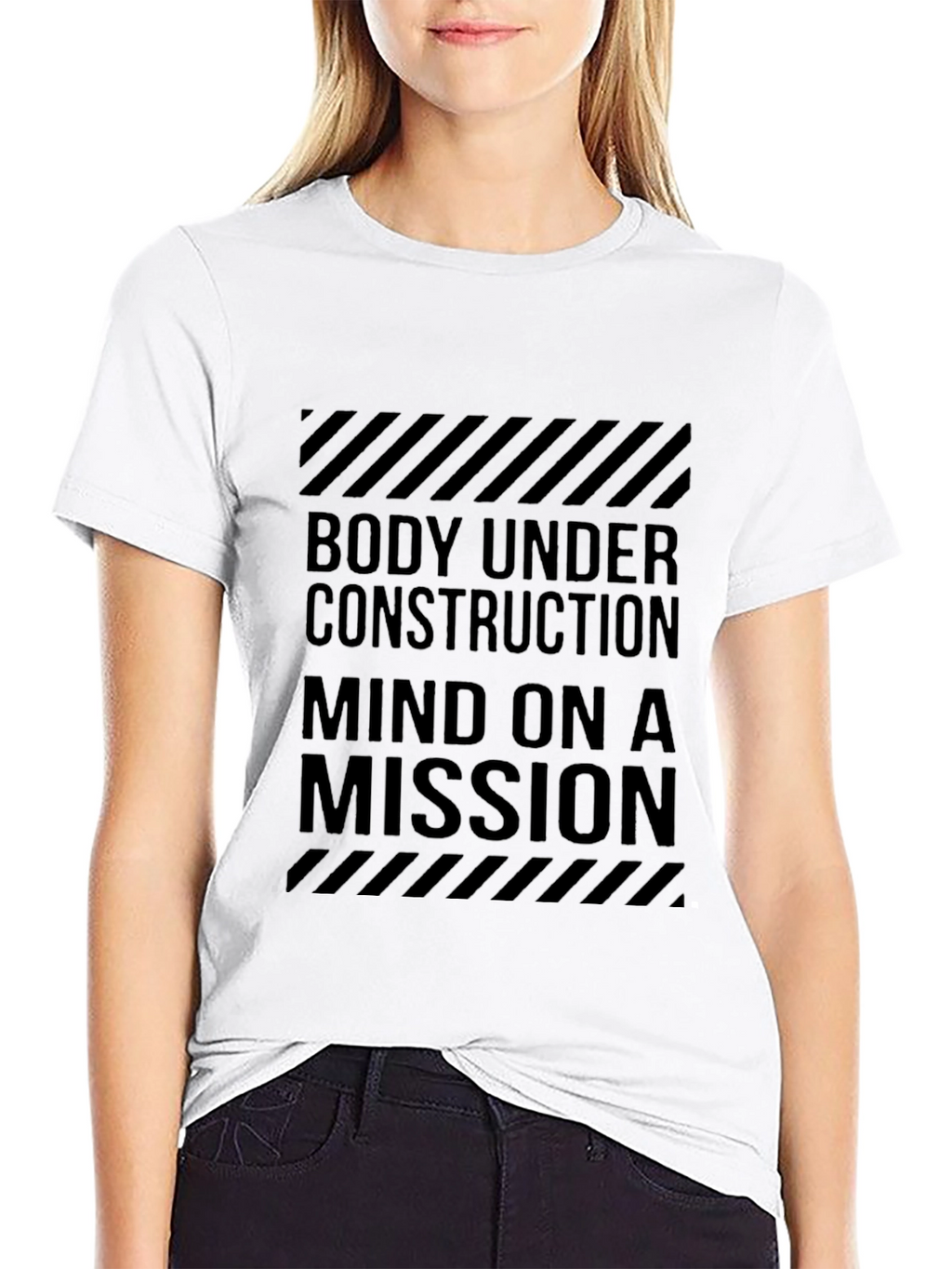 Body Under Construction Black Graphic Tee