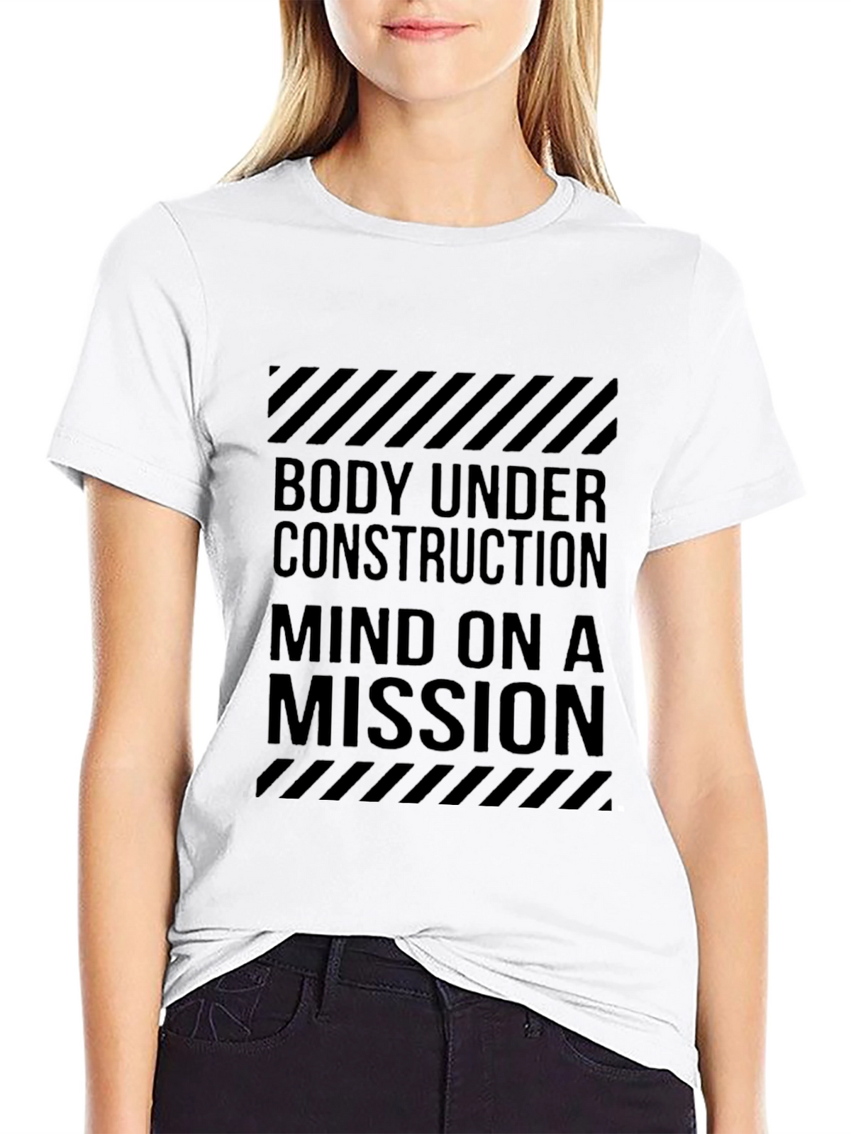 Body Under Construction Black Graphic Tee