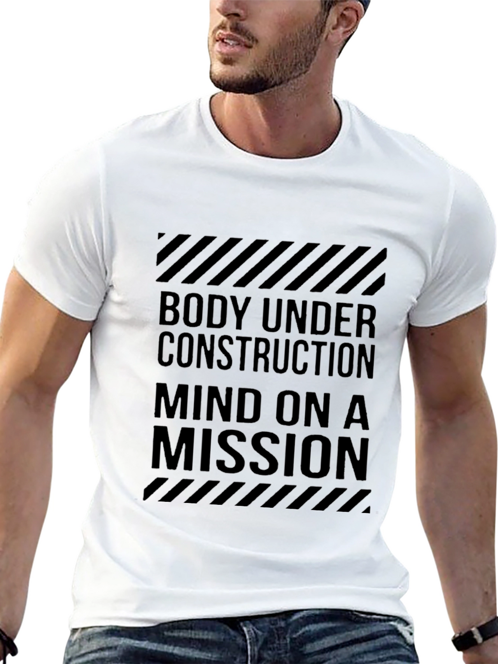 Body Under Construction Black Graphic Tee