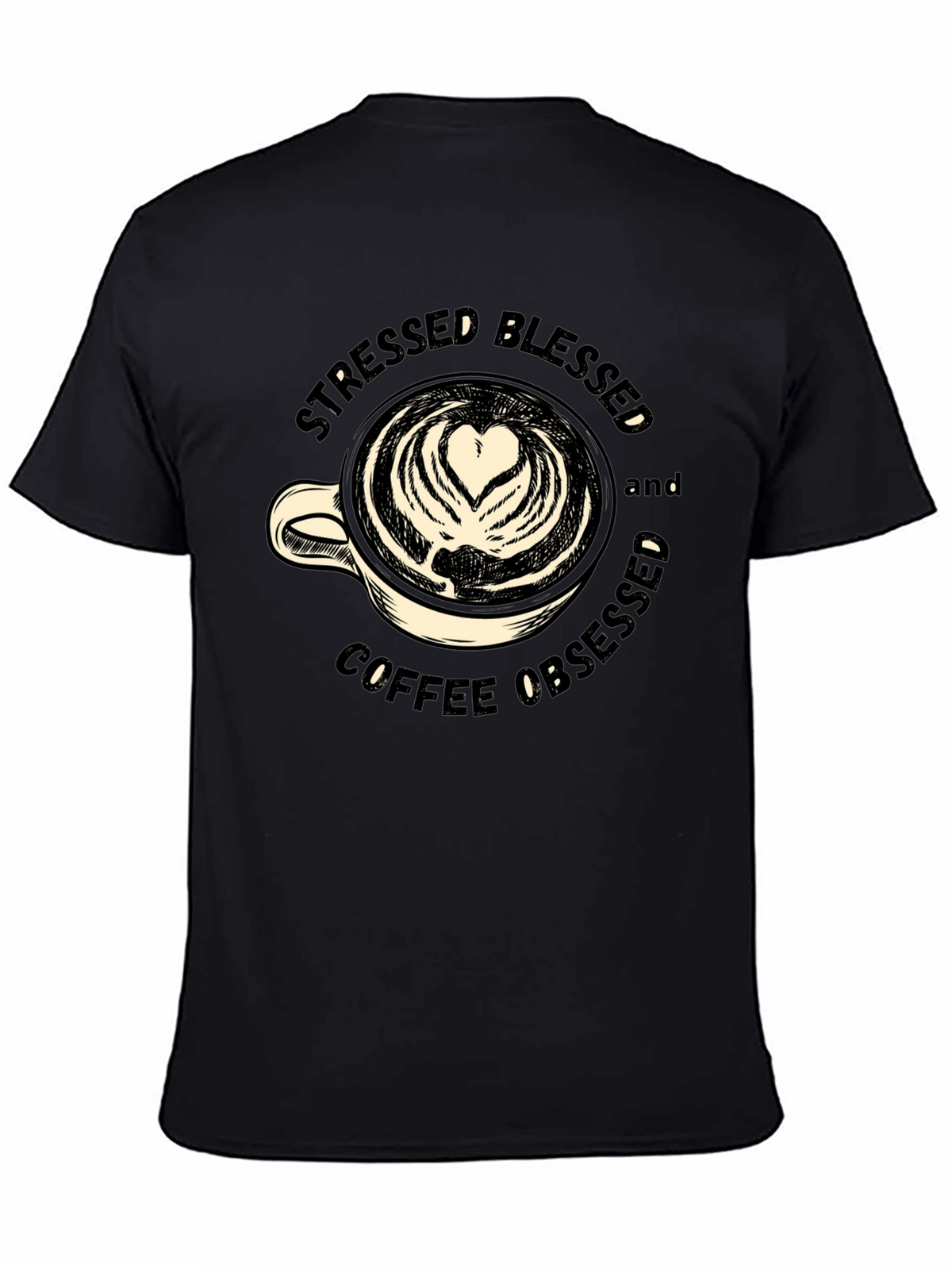 Stressed Blessed Coffee Obsessed Graphic Tee