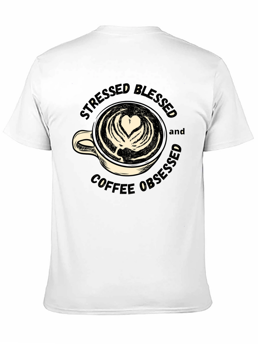Stressed Blessed Coffee Obsessed Graphic Tee