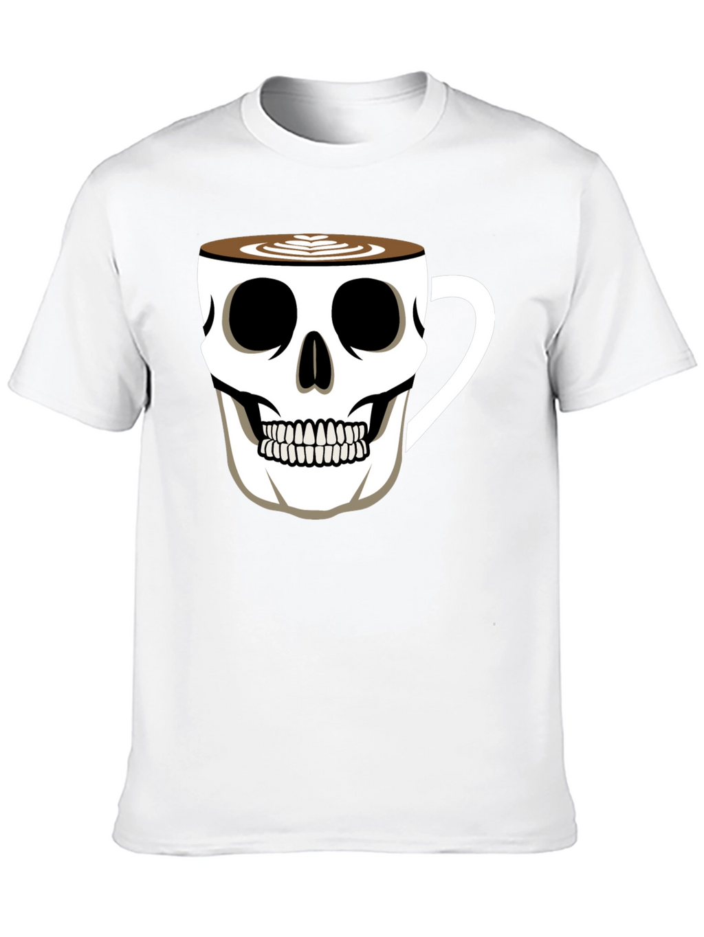 Skull Coffee Cup T-Shirt - Black Graphic Tee