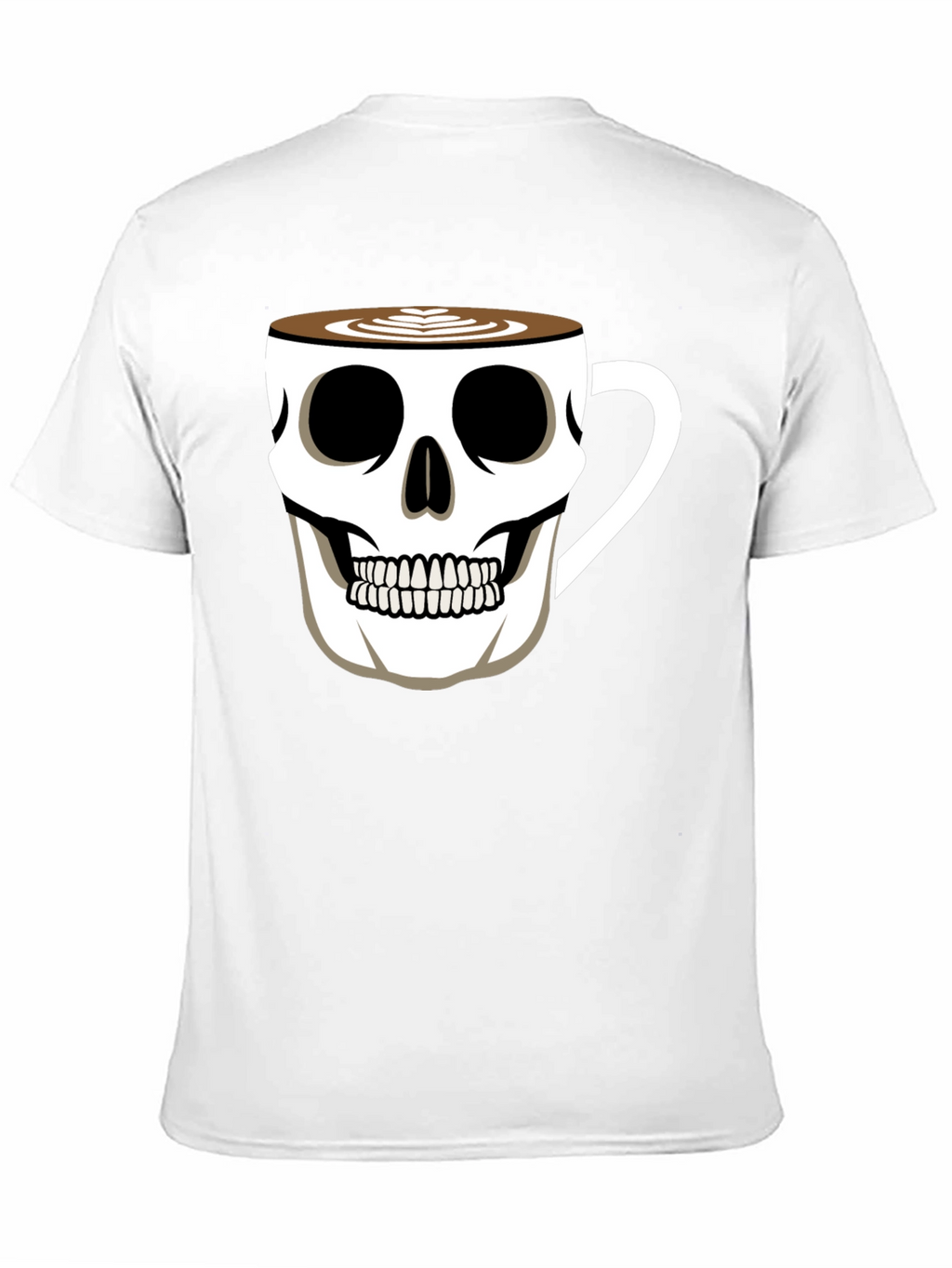 Skull Coffee Cup T-Shirt - Black Graphic Tee