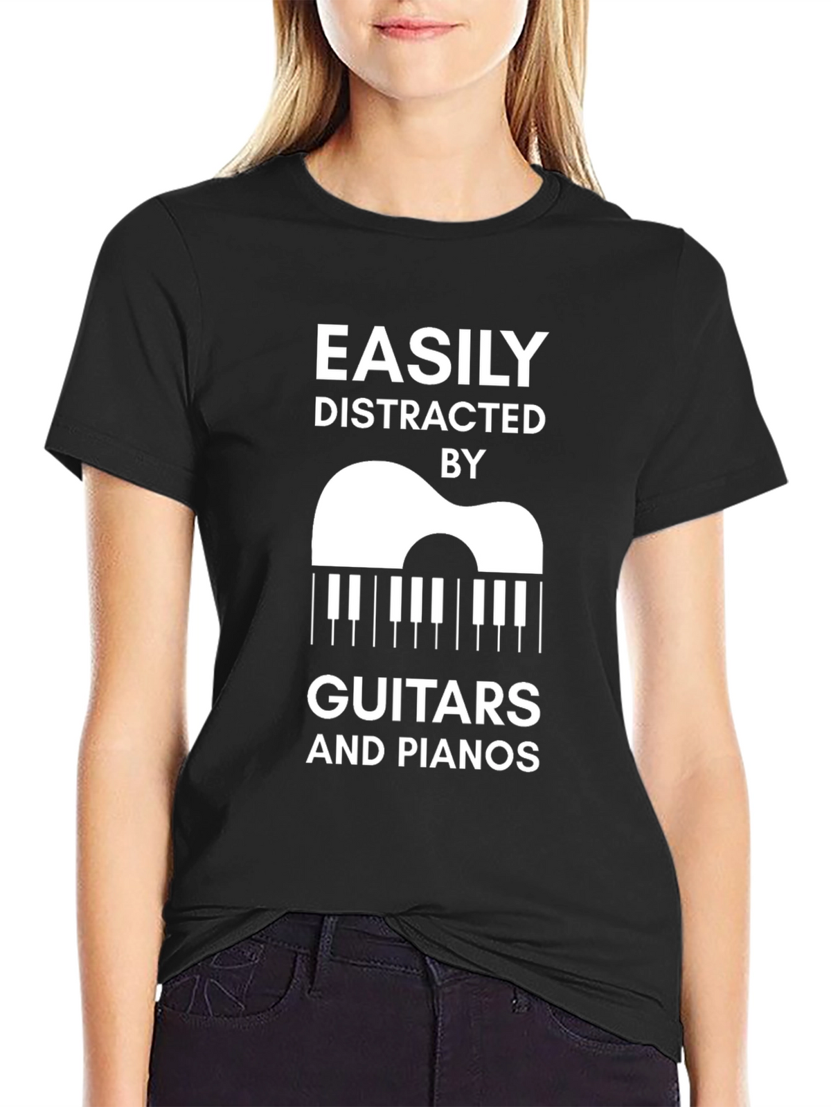 Easily Distracted By Guitars and Pianos T-Shirt
