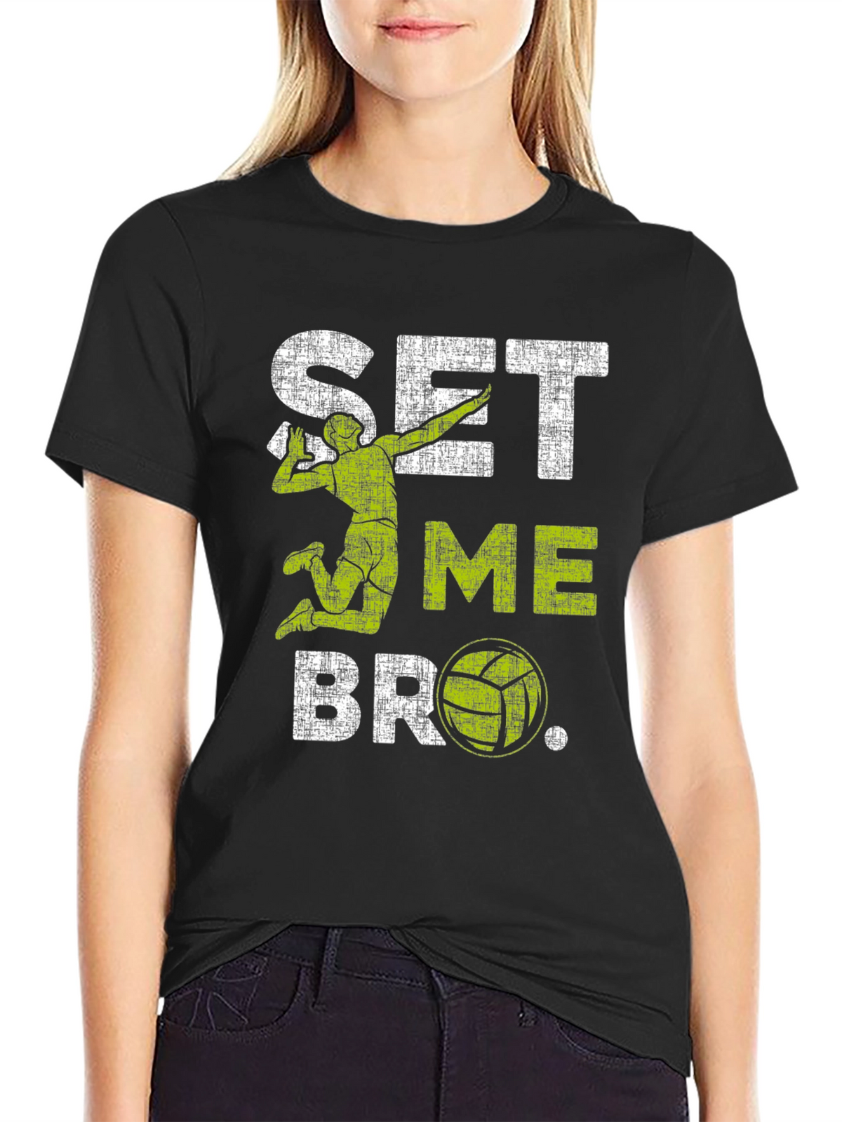 Set Me Bro Volleyball Graphic Tee