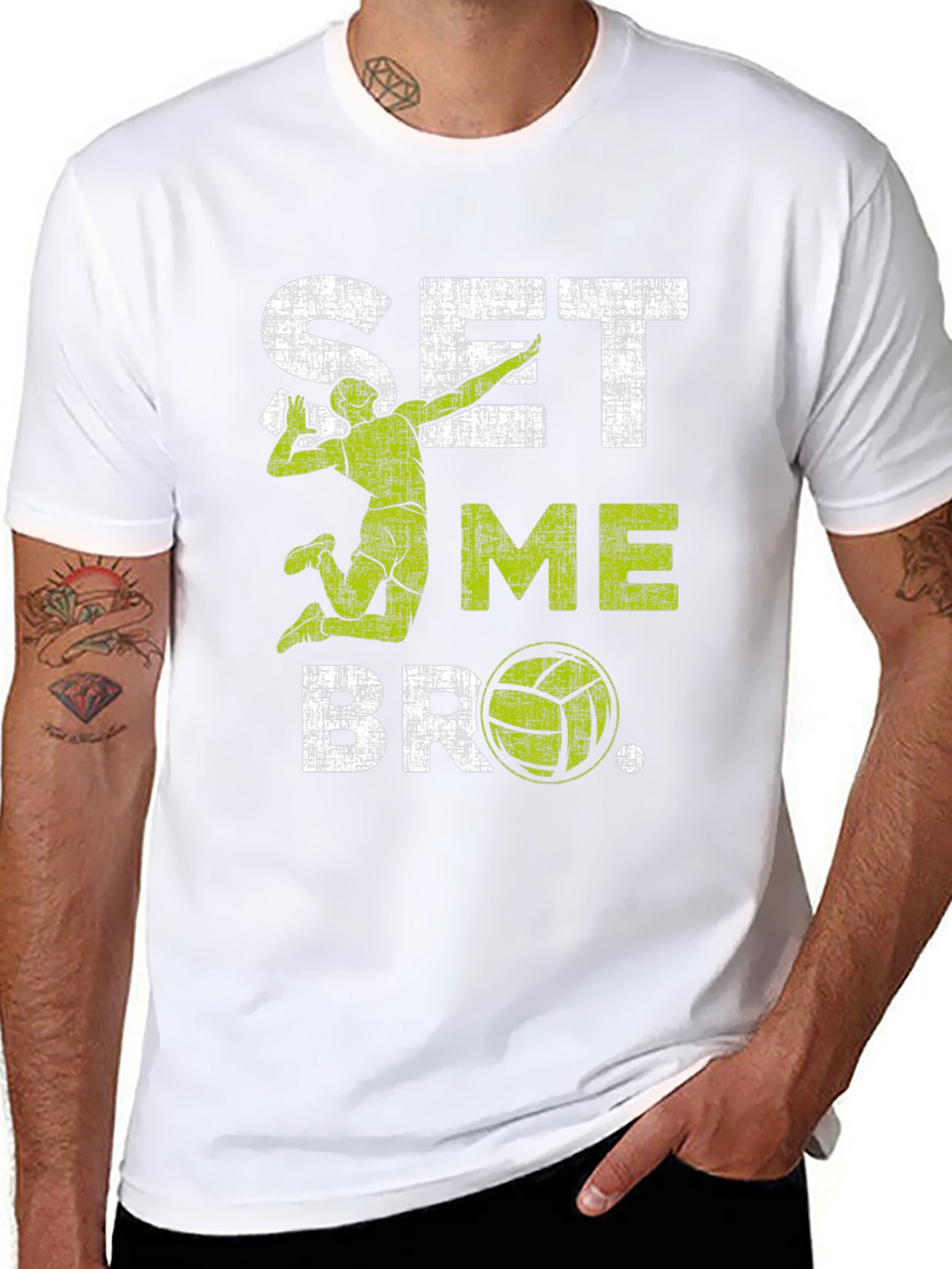 Set Me Bro Volleyball Graphic Tee