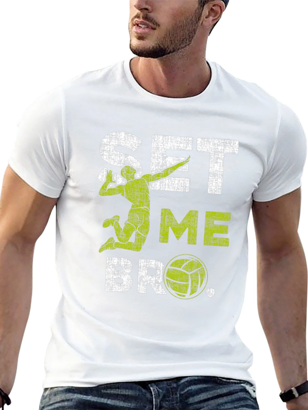 Set Me Bro Volleyball Graphic Tee