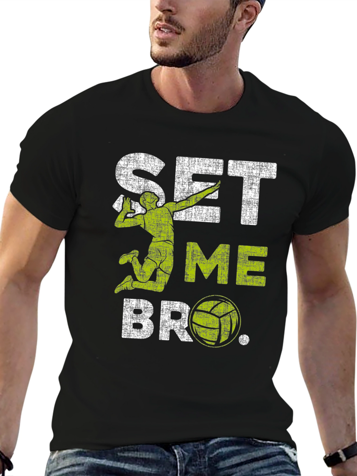 Set Me Bro Volleyball Graphic Tee