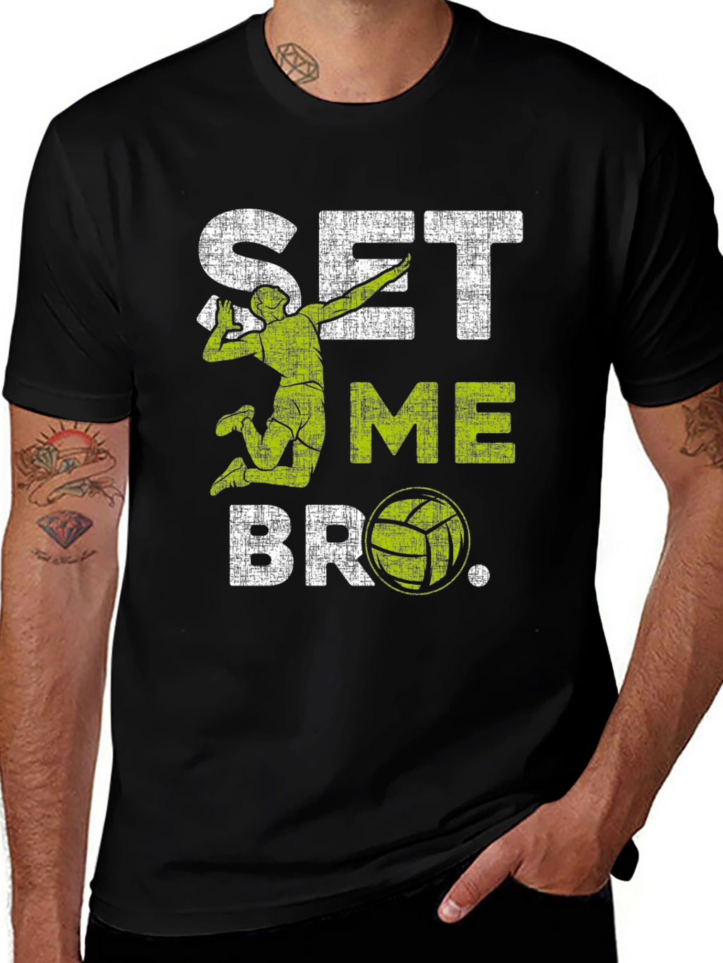 Set Me Bro Volleyball Graphic Tee