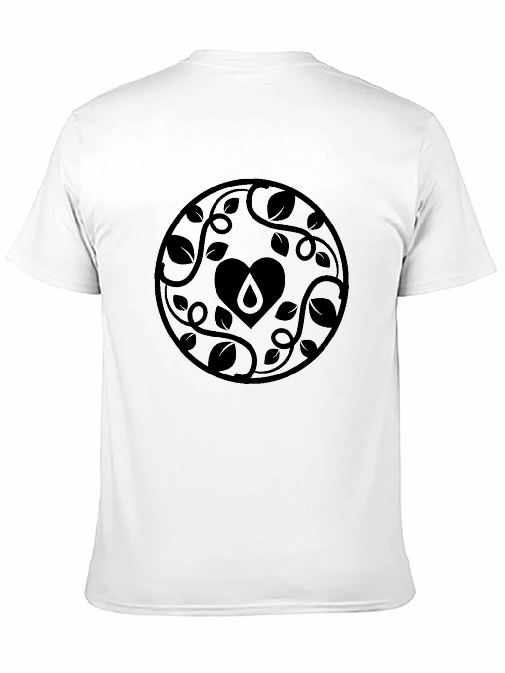 Nature Heart Graphic Black T-Shirt