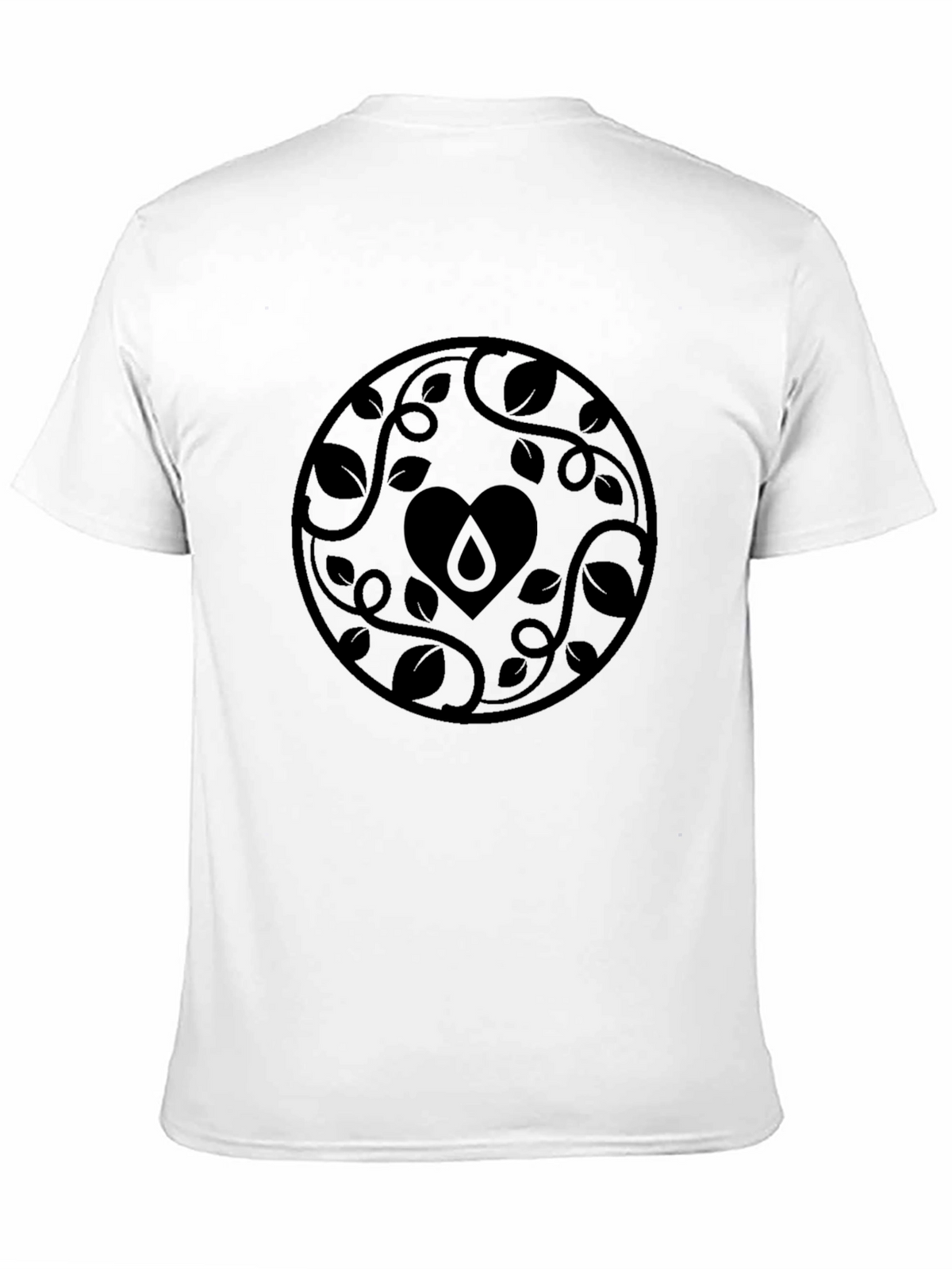 Nature Heart Graphic Black T-Shirt