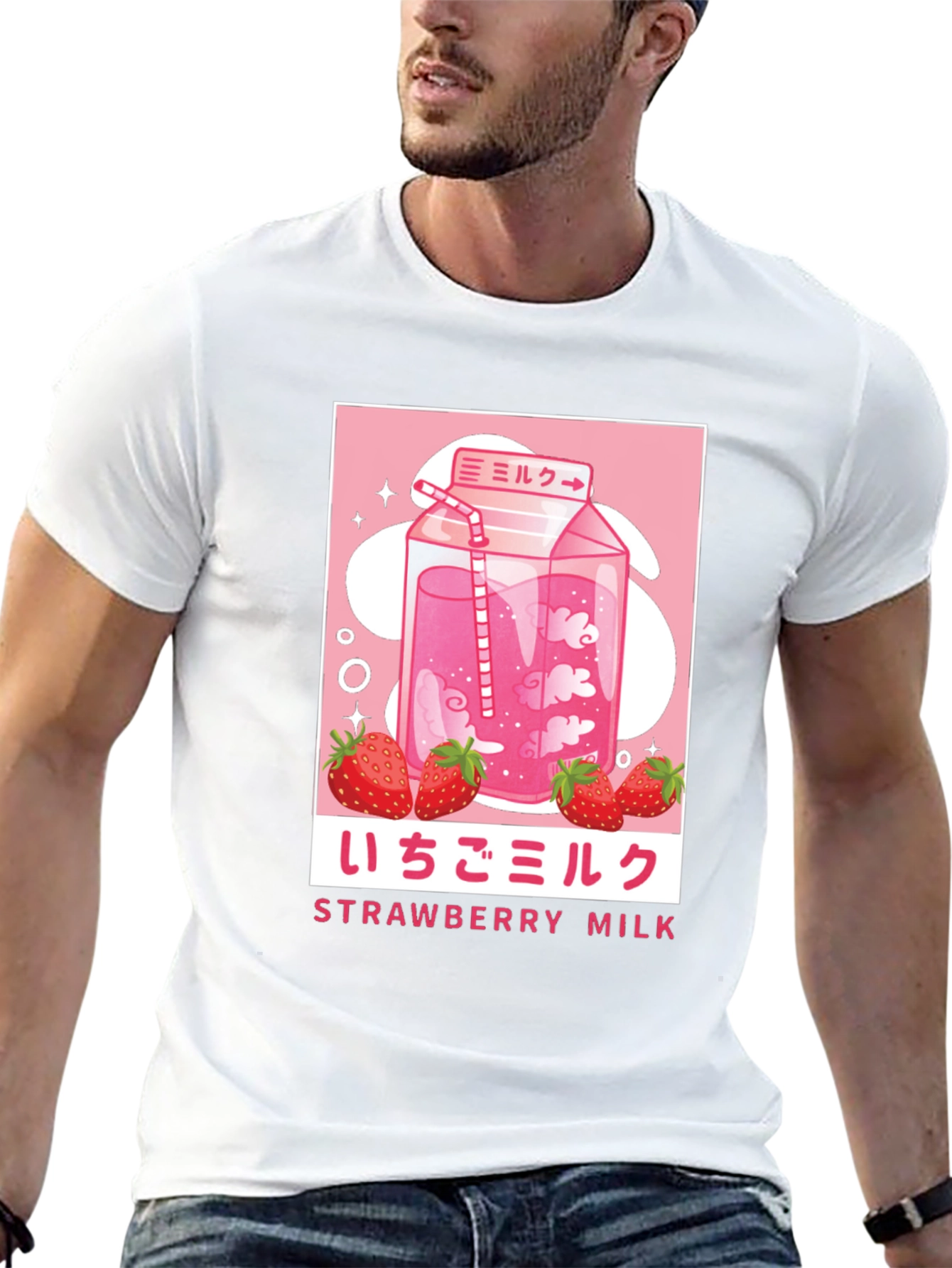 Strawberry Milk Graphic Tee - Anime Inspired