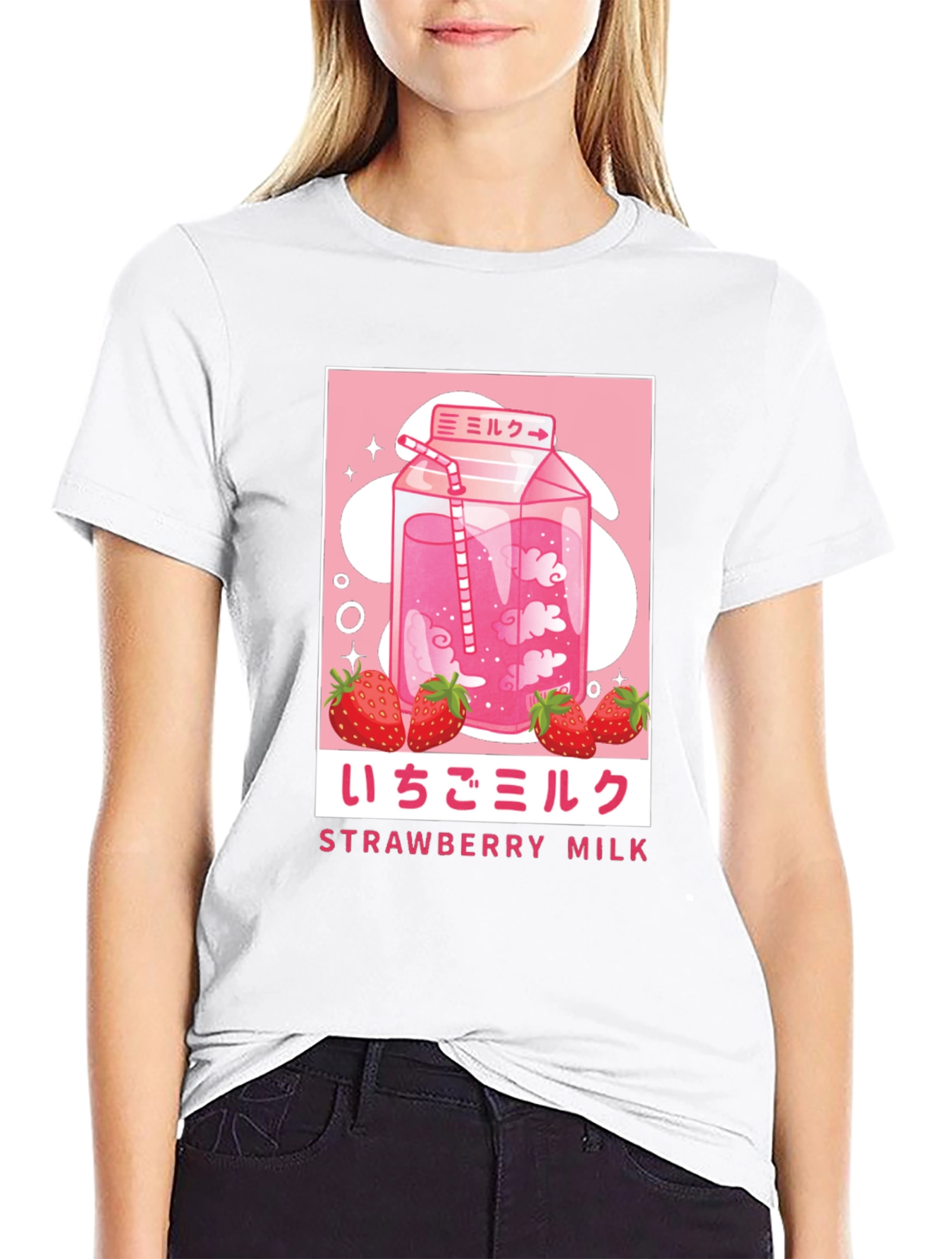 Strawberry Milk Graphic Tee - Anime Inspired