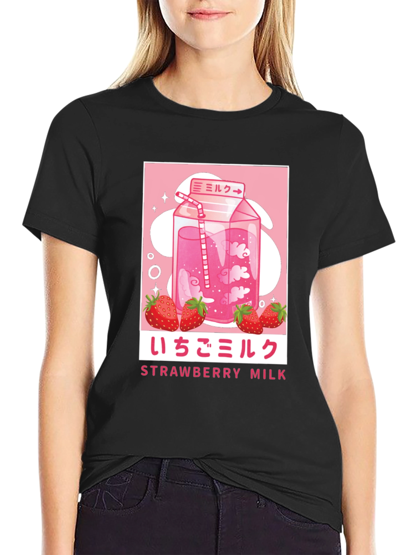Strawberry Milk Graphic Tee - Anime Inspired