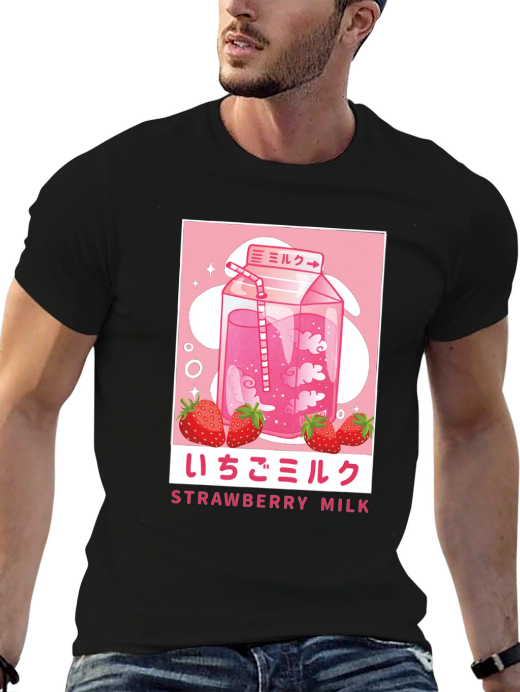 Strawberry Milk Graphic Tee - Anime Inspired