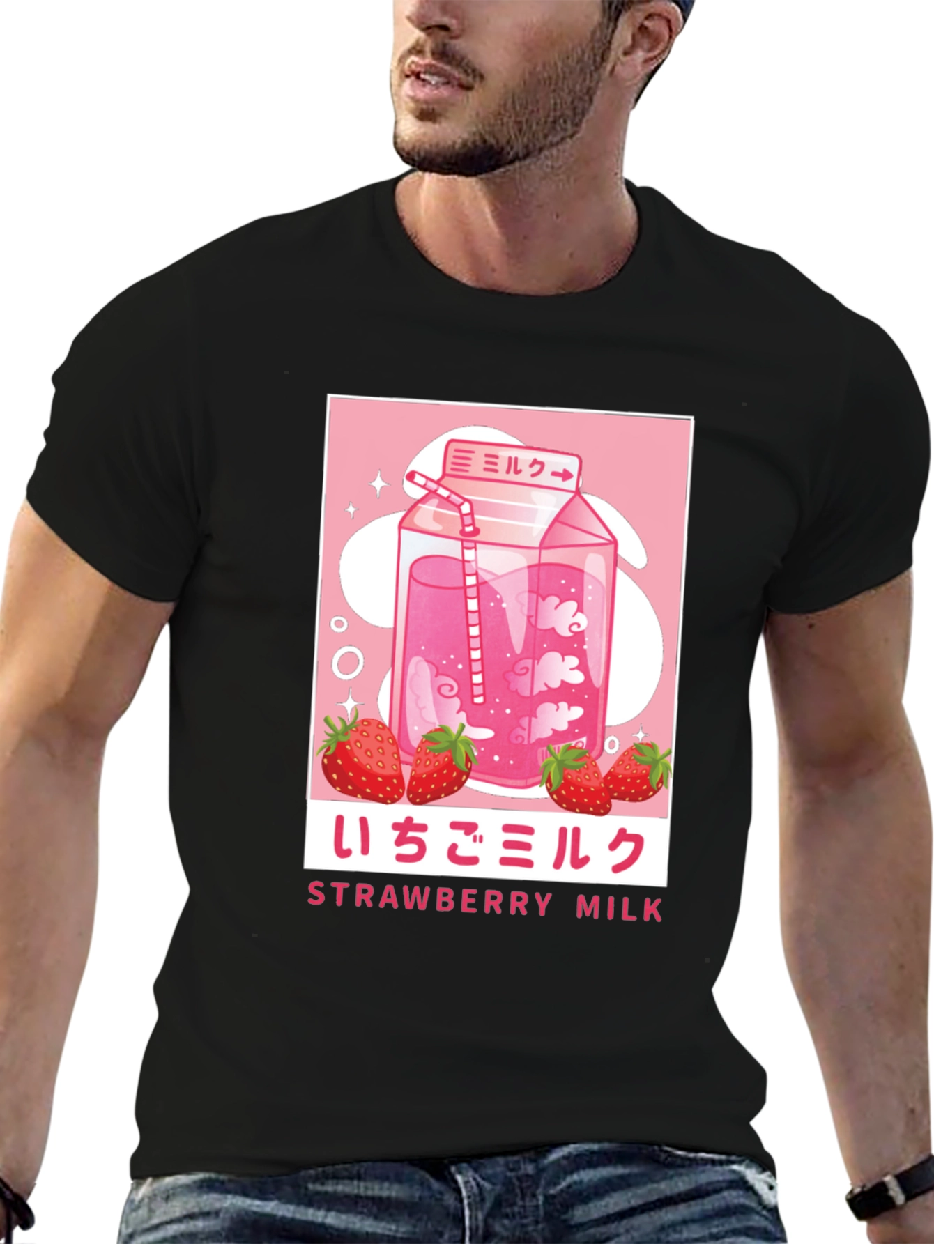 Strawberry Milk Graphic Tee - Anime Inspired