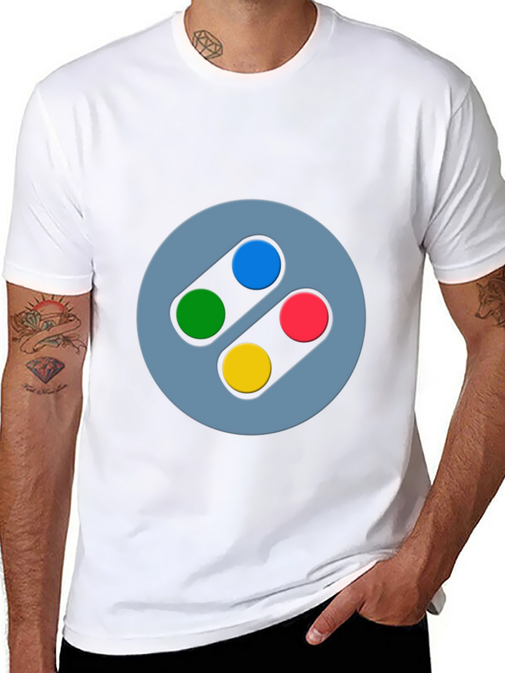 Retro Gaming T-Shirt - SNES Controller Inspired Design