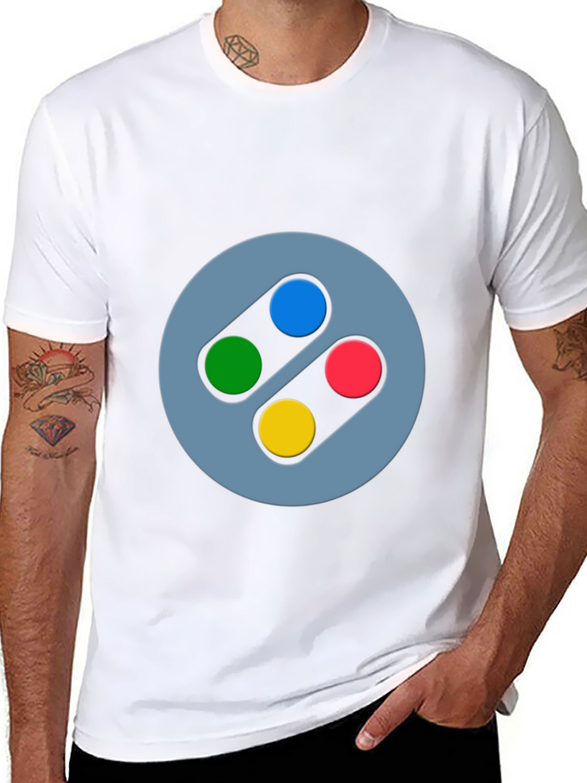 Retro Gaming T-Shirt - SNES Controller Inspired Design