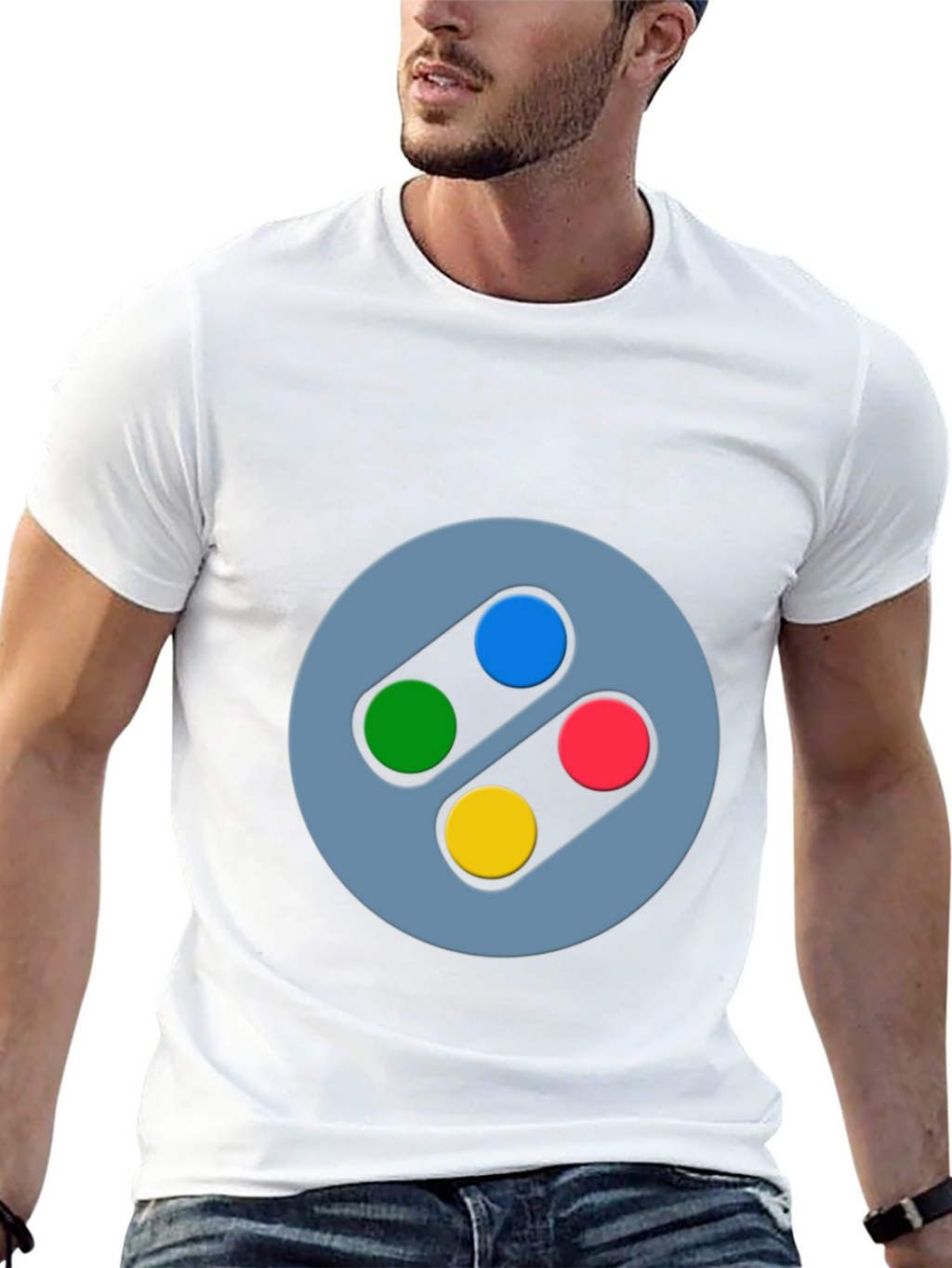 Retro Gaming T-Shirt - SNES Controller Inspired Design