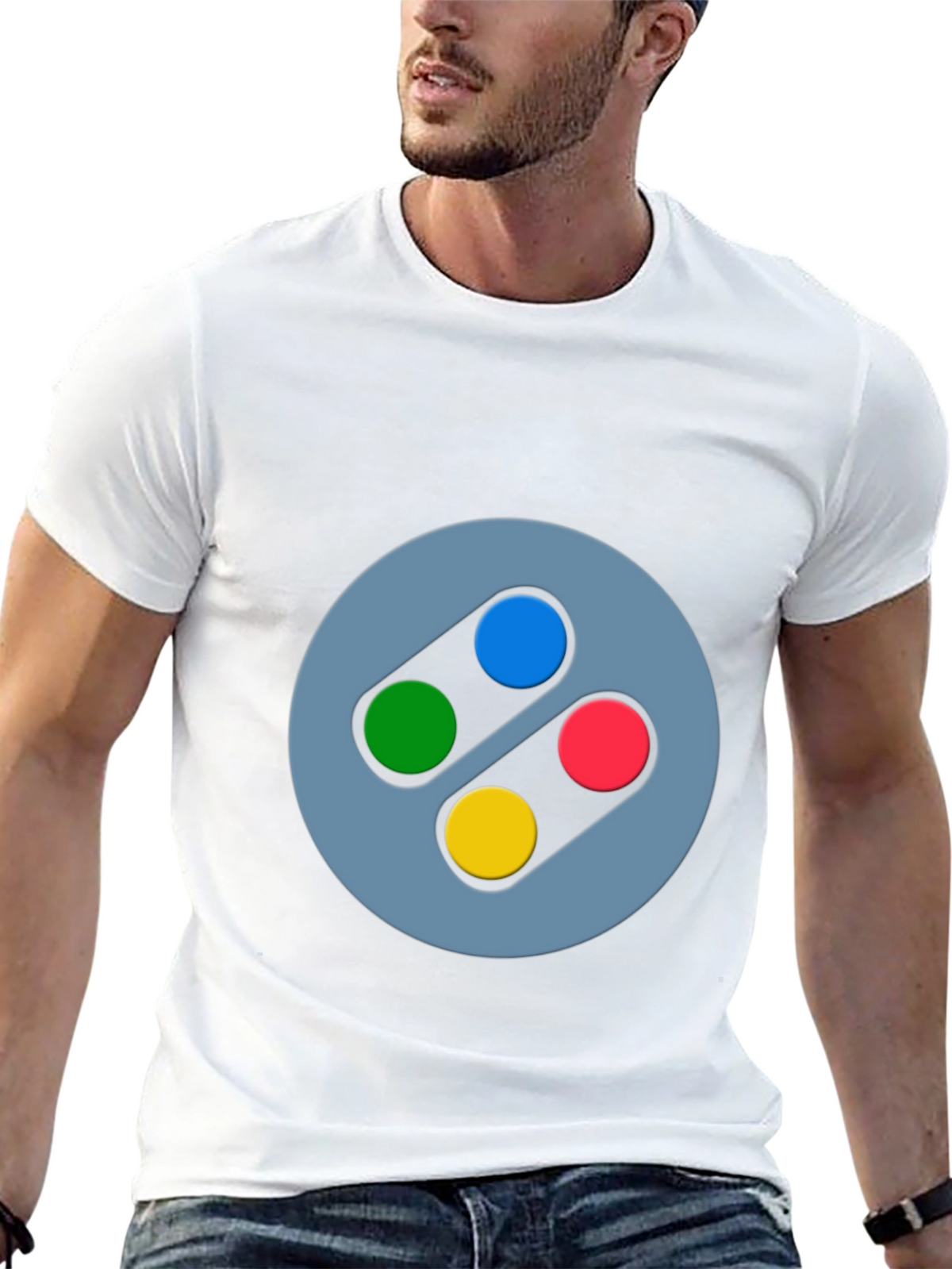 Retro Gaming T-Shirt - SNES Controller Inspired Design