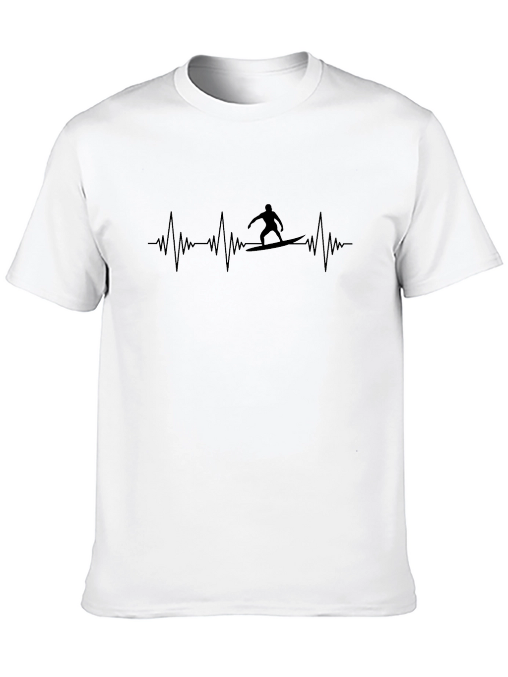 Surfing Heartbeat Graphic T-Shirt