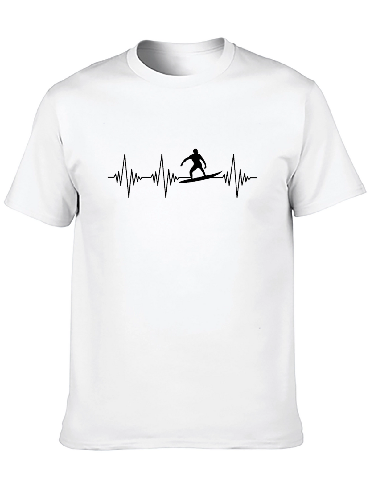 Surfing Heartbeat Graphic T-Shirt
