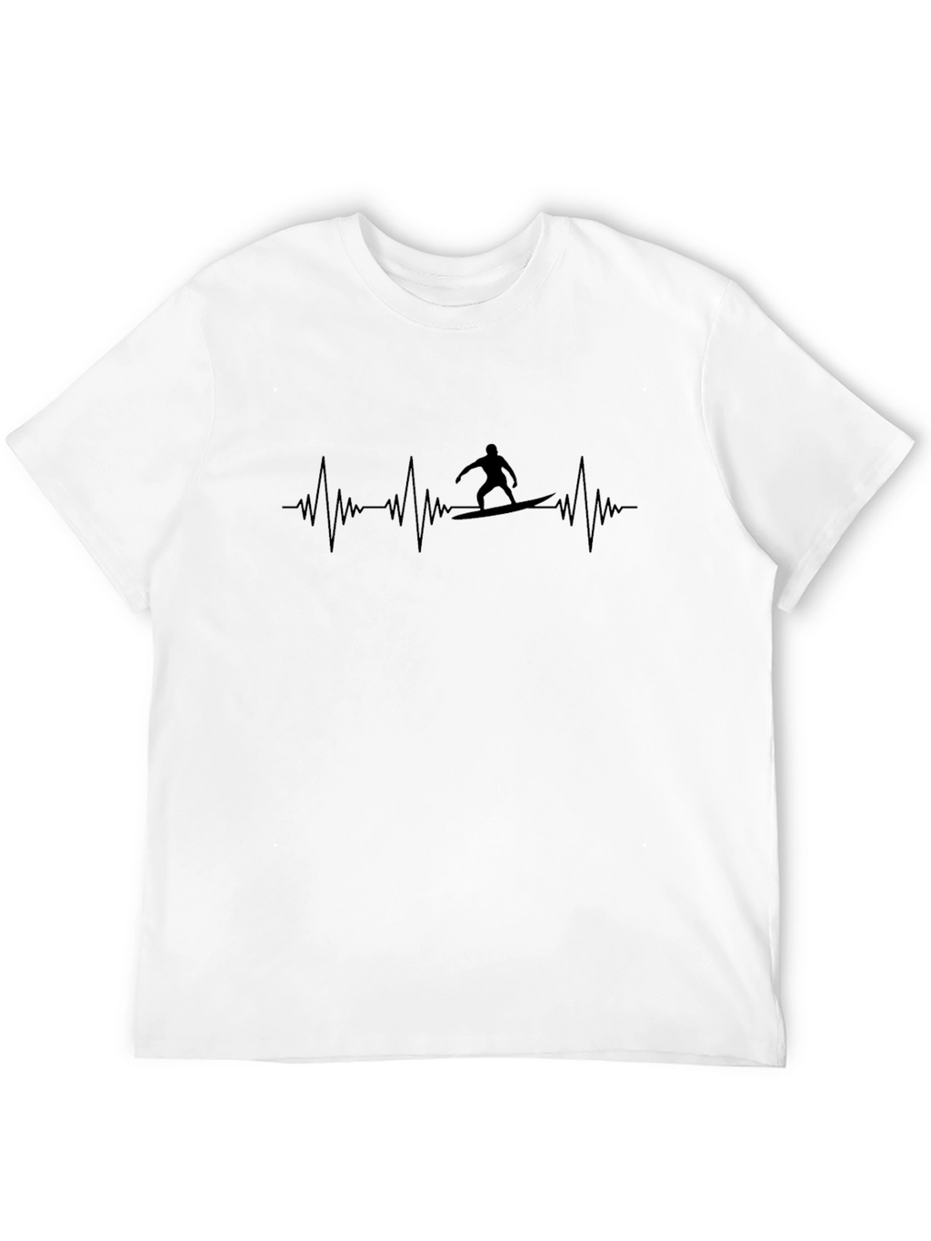 Surfing Heartbeat Graphic T-Shirt