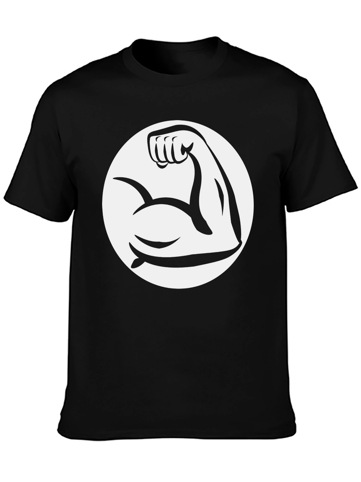 Black Muscle Arm Graphic Tee