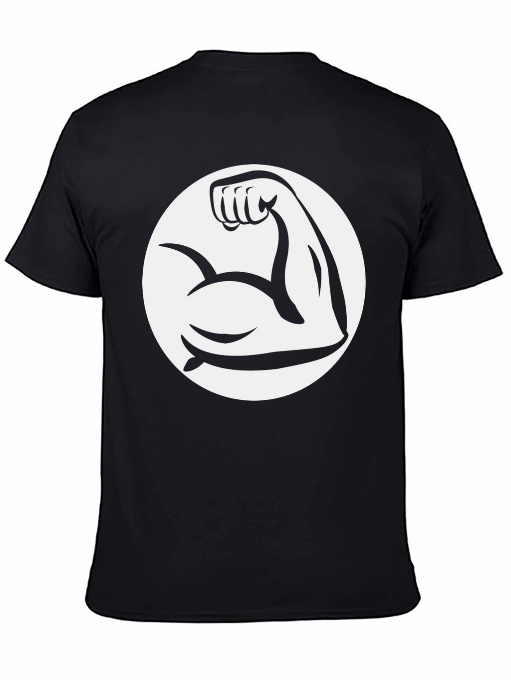 Black Muscle Arm Graphic Tee