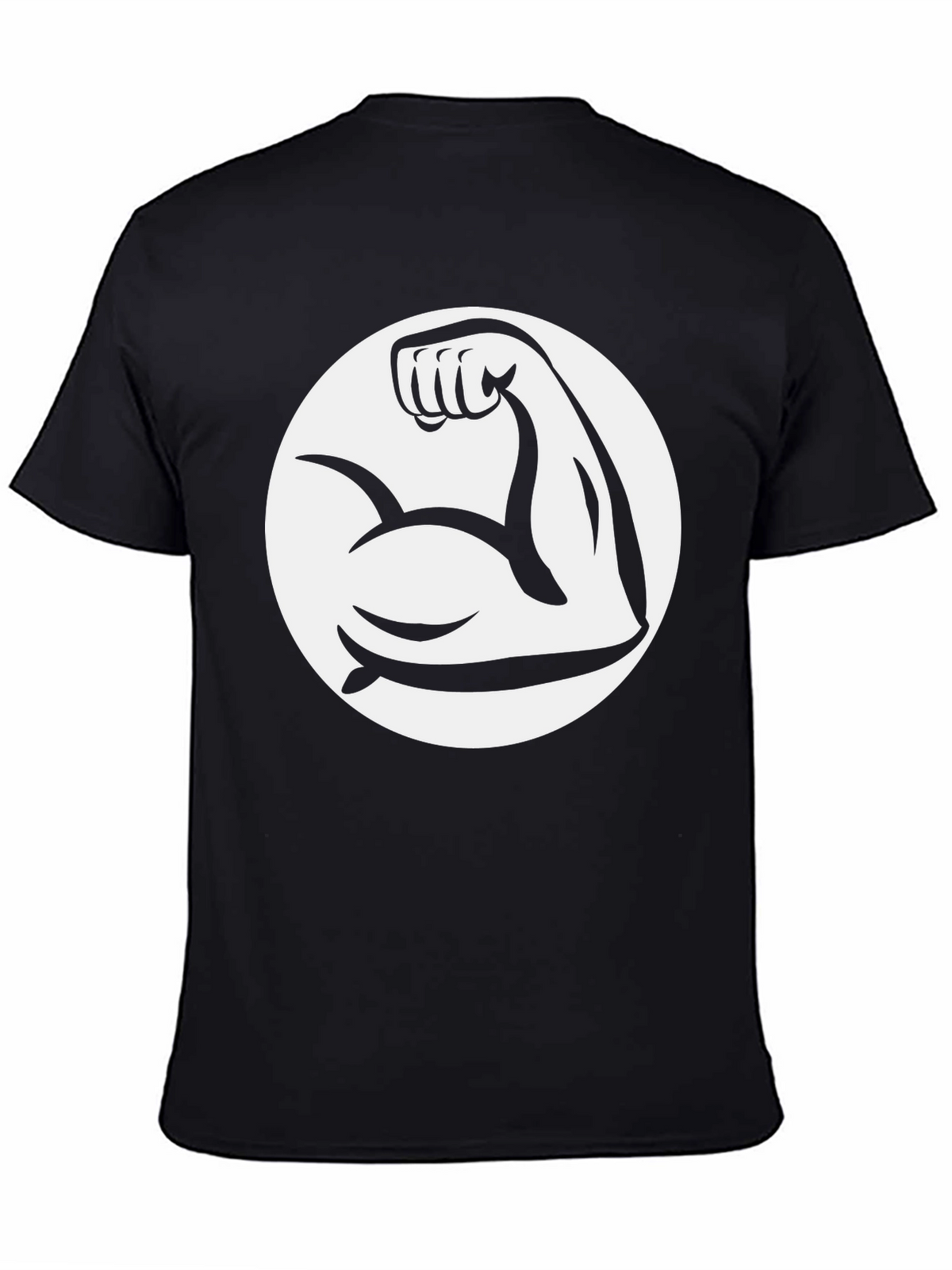 Black Muscle Arm Graphic Tee