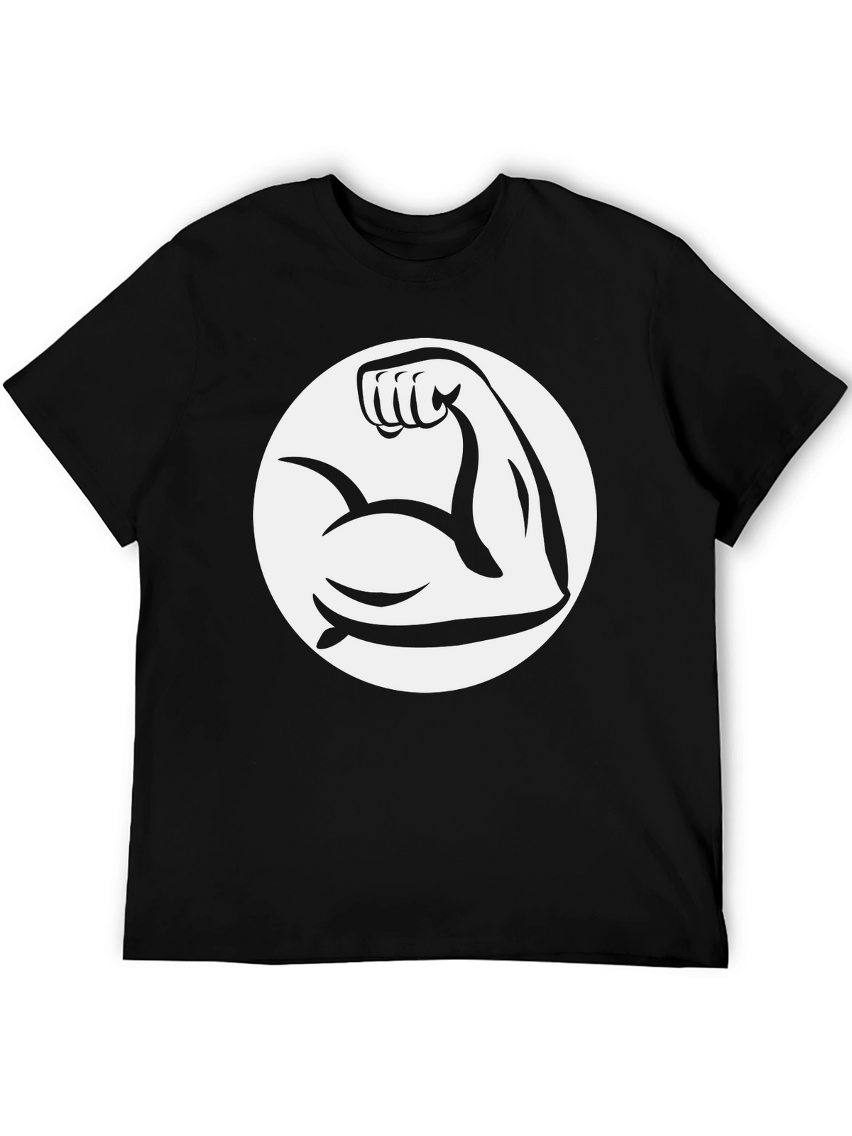 Black Muscle Arm Graphic Tee
