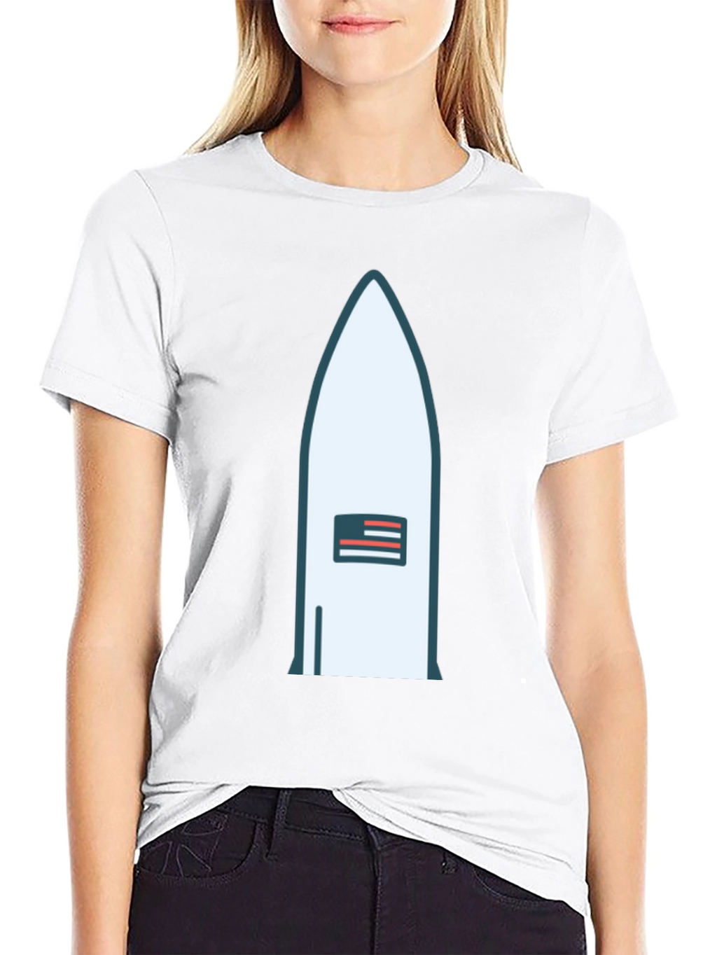 Rocket USA Flag Graphic Tee - Black