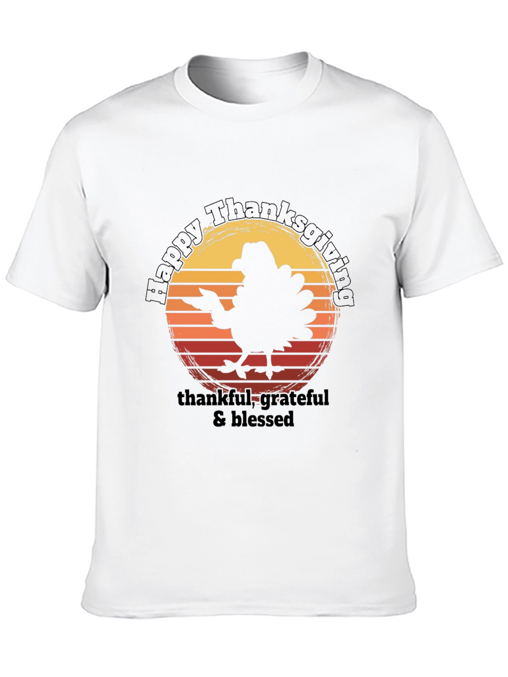 Happy Thanksgiving Turkey Graphic T-Shirt