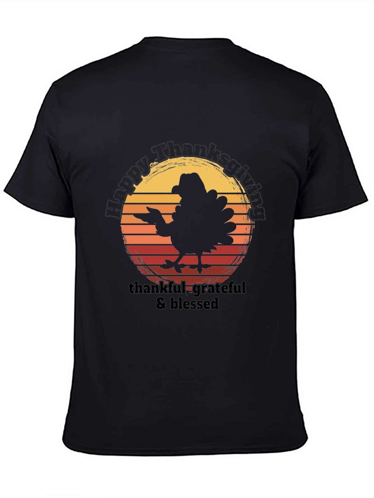 Happy Thanksgiving Turkey Graphic T-Shirt