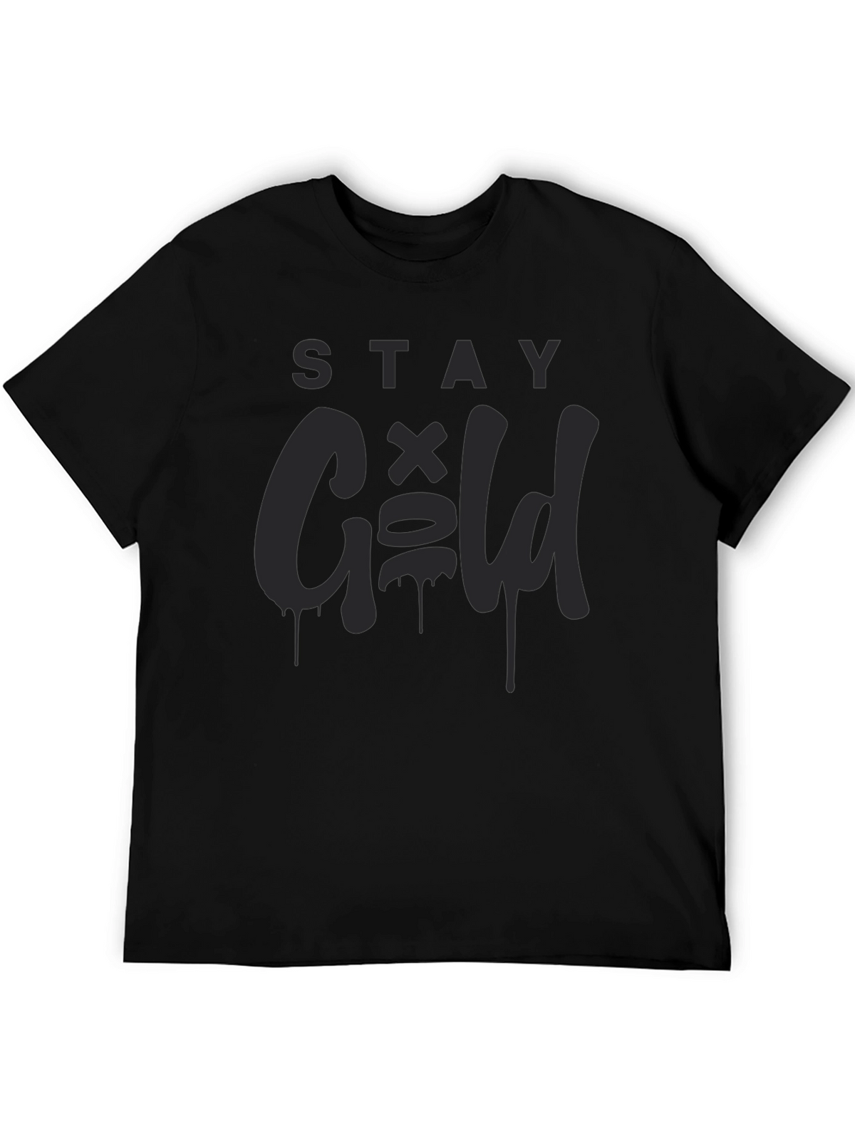 Stay Gold Black Graphic Tee