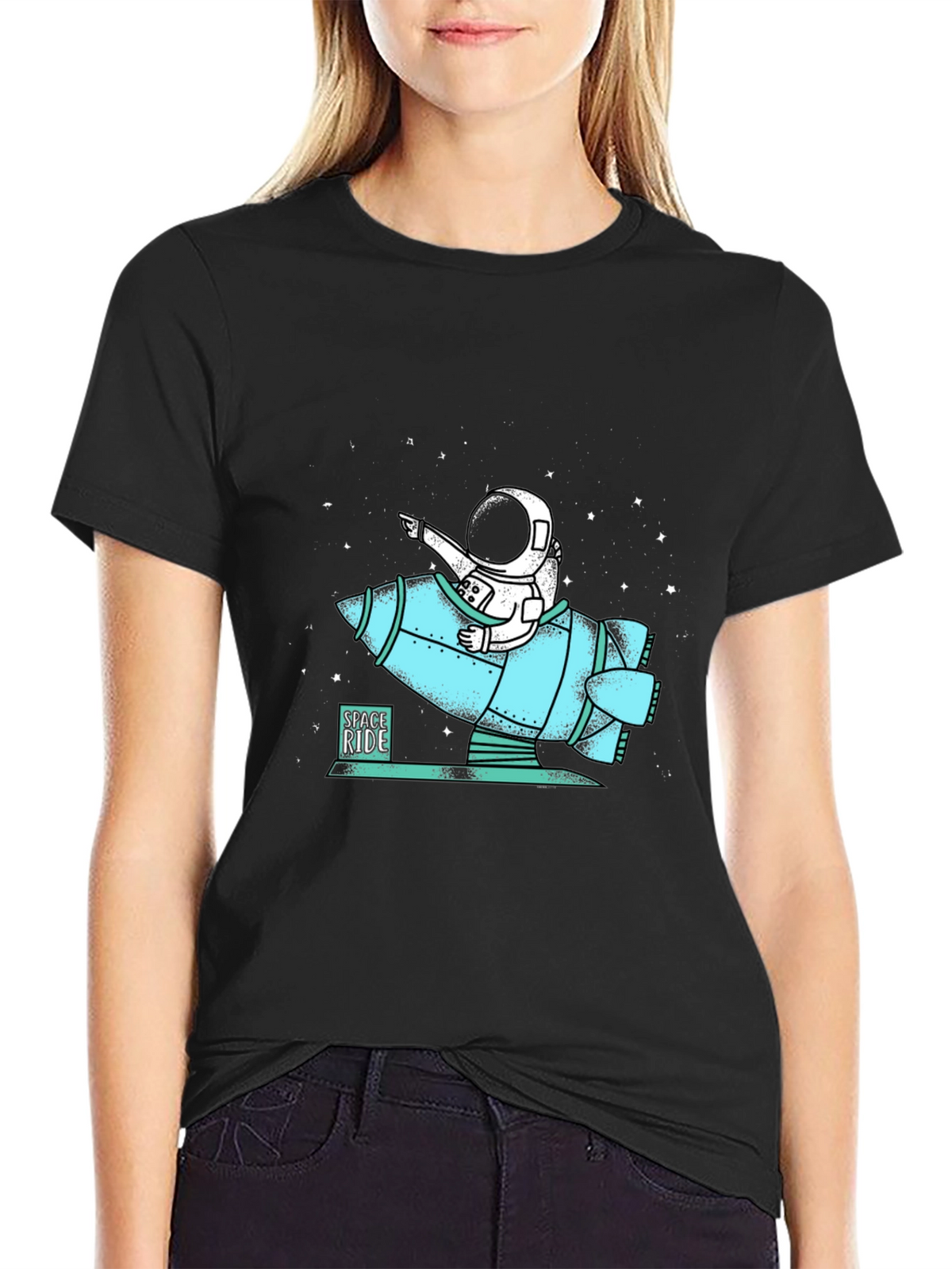 Space Ride Astronaut T-Shirt - Cool Graphic Tee