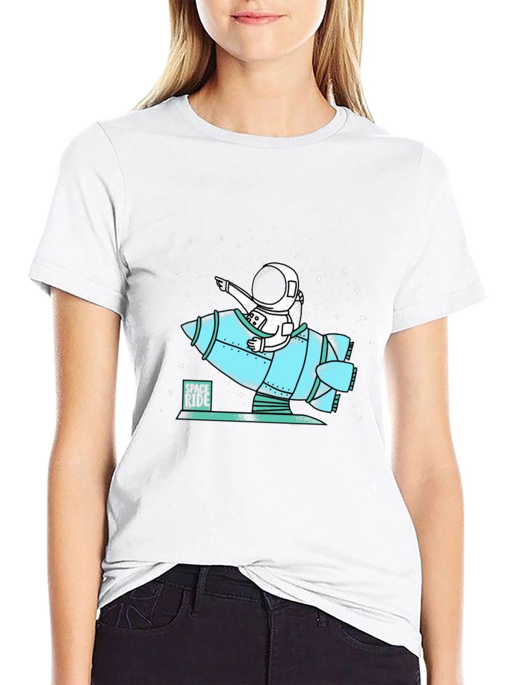 Space Ride Astronaut T-Shirt - Cool Graphic Tee