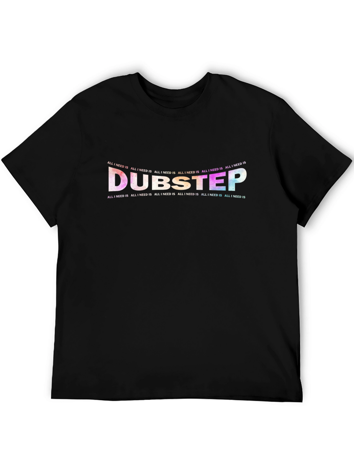 Dubstep Graphic Print Black T-Shirt