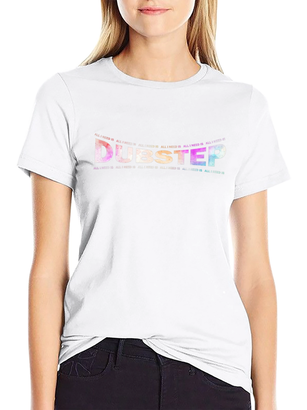 Dubstep Graphic Print Black T-Shirt