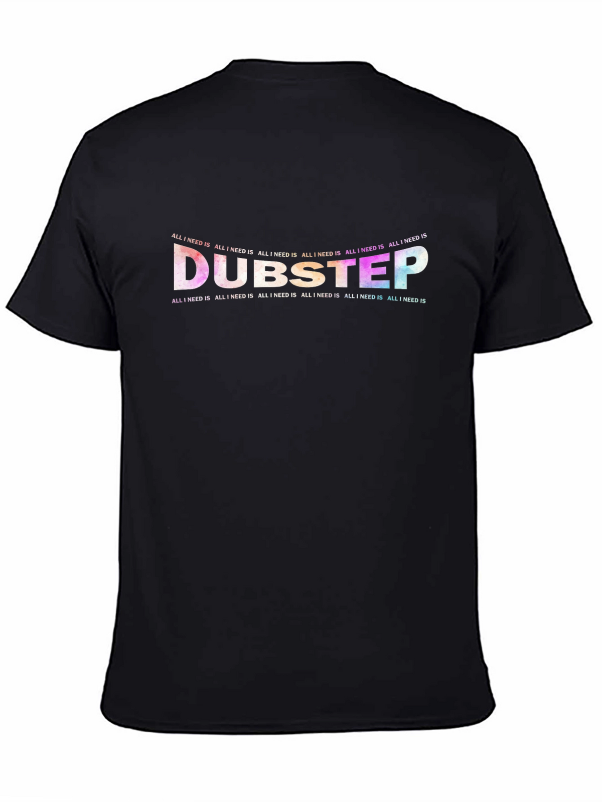 Dubstep Graphic Print Black T-Shirt